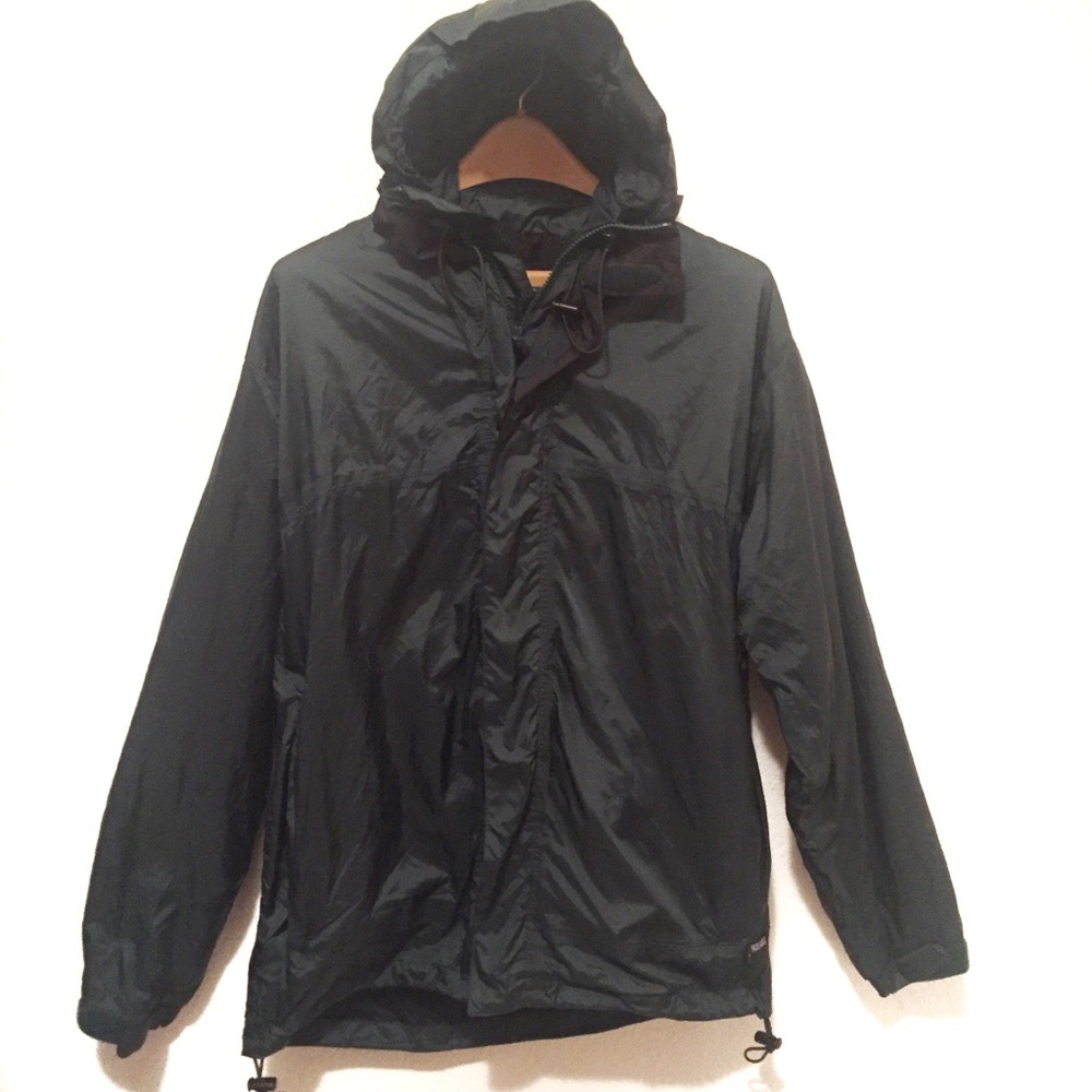 Cabelas Men's Packable Hooded Jacket Green Small